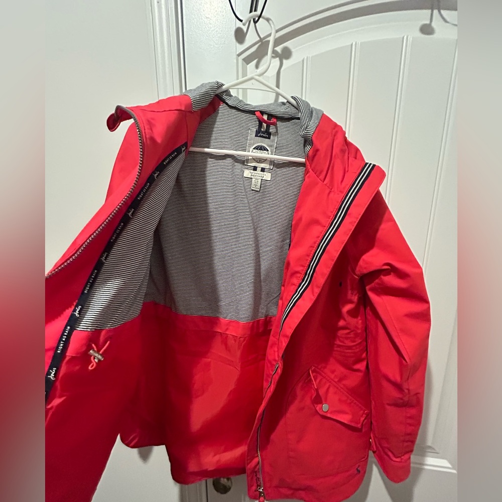Joules waterproof rain jacket, women’s US 4, UK8, red coat - Picture 3 of 7